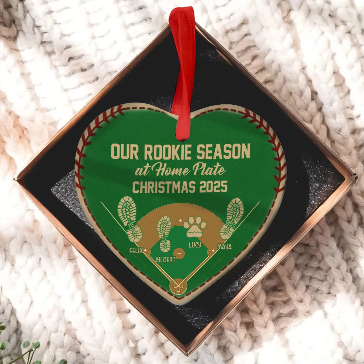 Personalized Baseball Heart Ceramic Ornament - Custom Rookie Season Christmas Decoration OH-NM45-HN18081859-web5