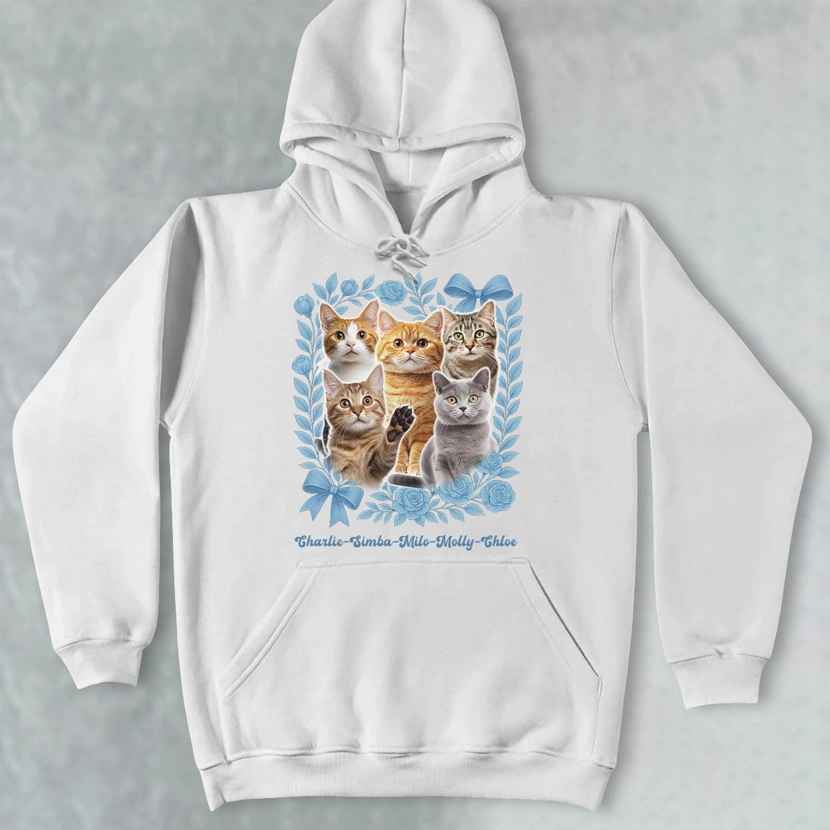 Personalized Cat Hoodie With Custom Pet Photos And Names - Cozy Sweatshirt Gift For Cat Lovers HD-HN21-TT25Web2