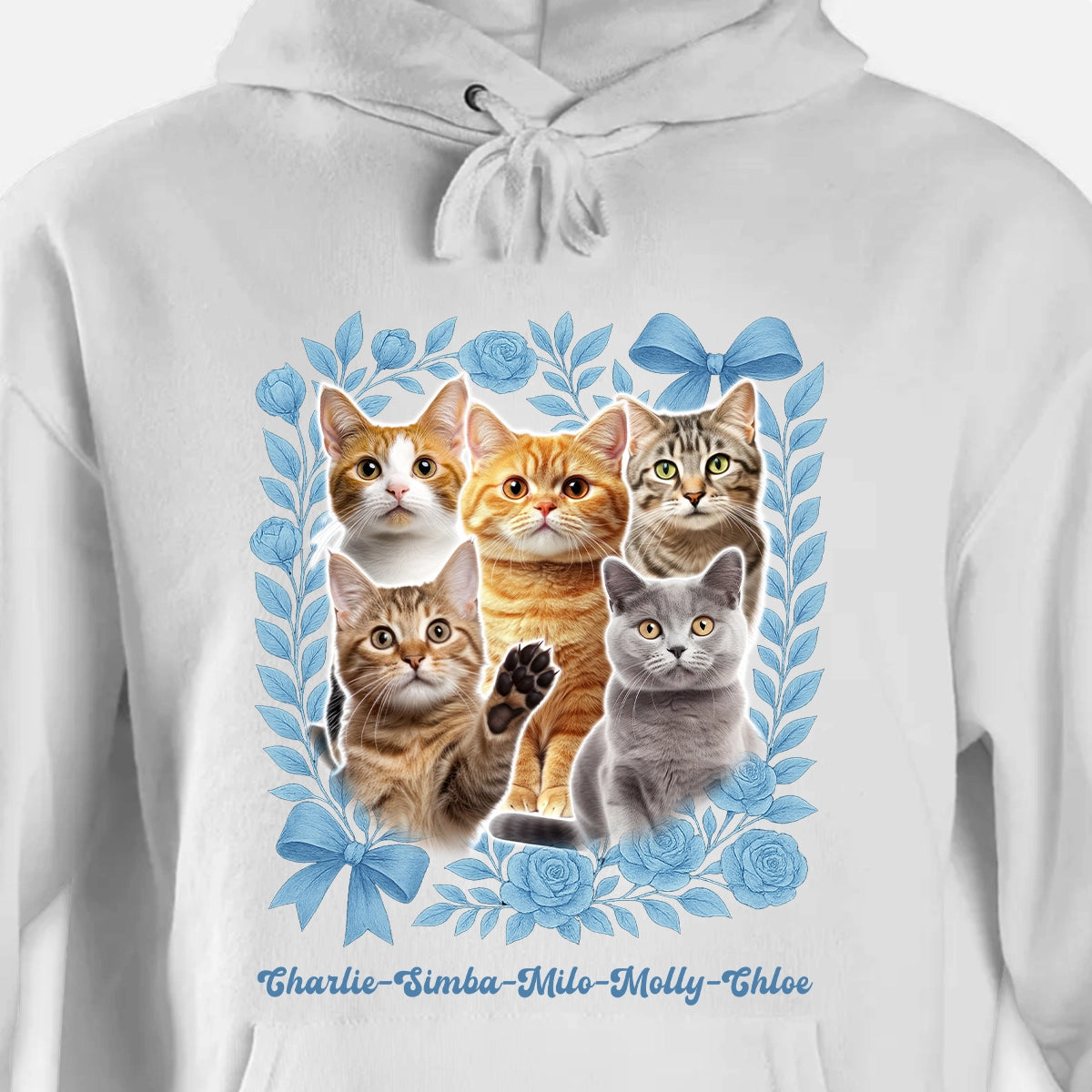 Personalized Cat Hoodie With Custom Pet Photos And Names - Cozy Sweatshirt Gift For Cat Lovers HD-HN21-TT25Web3