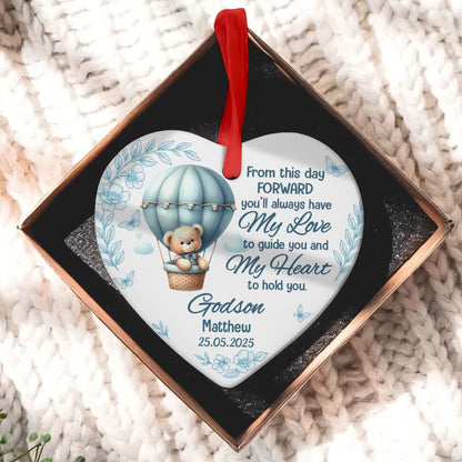 Personalized Ceramic Heart Ornament - Godchild Gift - You'll Always Have My Love OH-HN18-TT19Web6