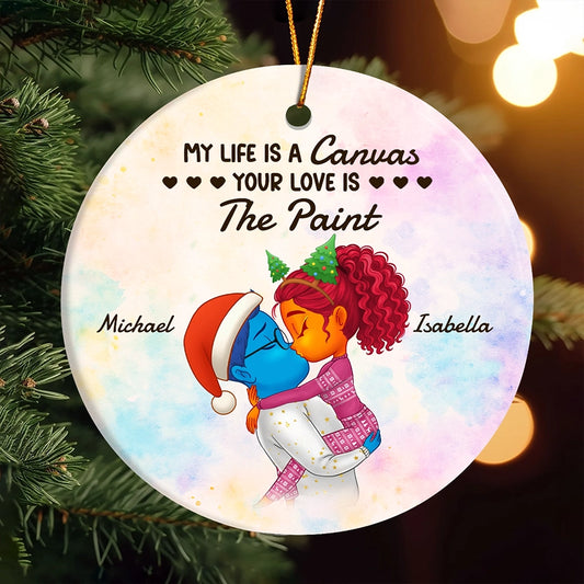 Personalized Couple Ceramic Ornament - Love Quote Christmas Gift for Him & Her-OR-HN01-TT79Web1