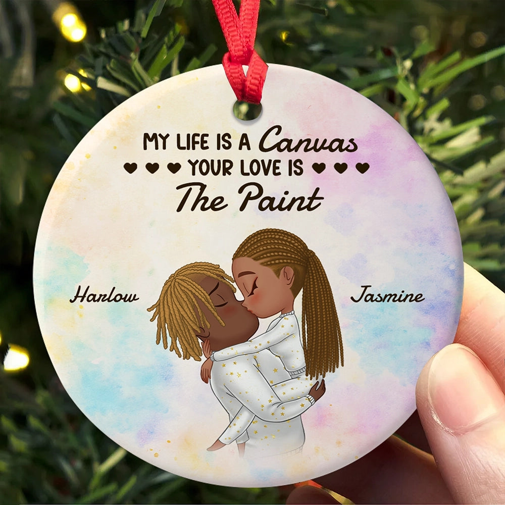 Personalized Couple Ceramic Ornament - Love Quote Christmas Gift for Him & Her-OR-HN01-TT79Web3