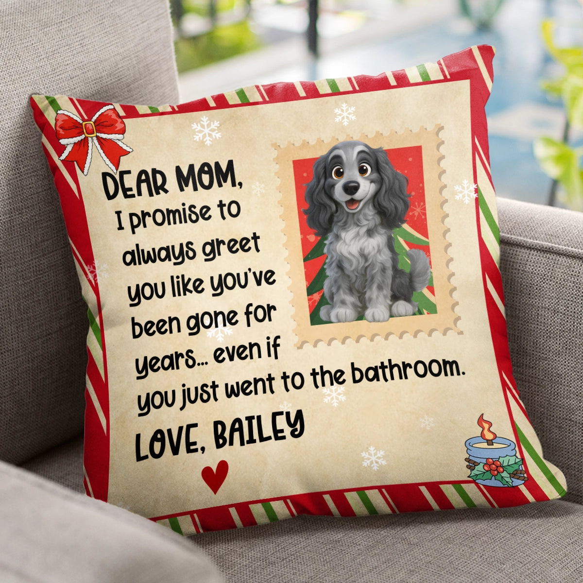 Personalized Dog Christmas Pillow – Cute Pet Message From Your Dog PL-NM36-TT12-web3