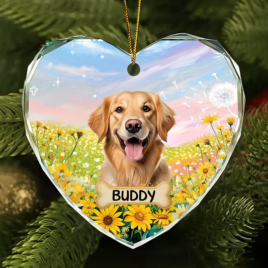 Personalized Dog Ornament - Custom Pet Photo & Name Heart Decoration-HO-HN20-TT24web1