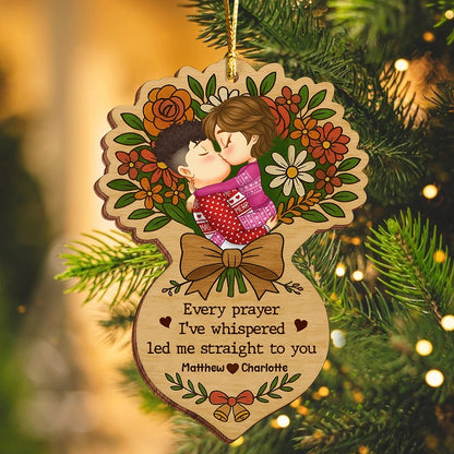 Personalized Double-Sided Wooden Ornament - Every Prayer I've Whispered Led Me Straight To You UWOCPD-HN03-TT80web4