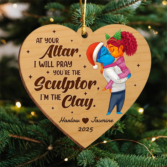 Personalized Double-Sided Wooden Ornament - Romantic Quote Couple Gift-UWOCPD-HN02-TT81web1