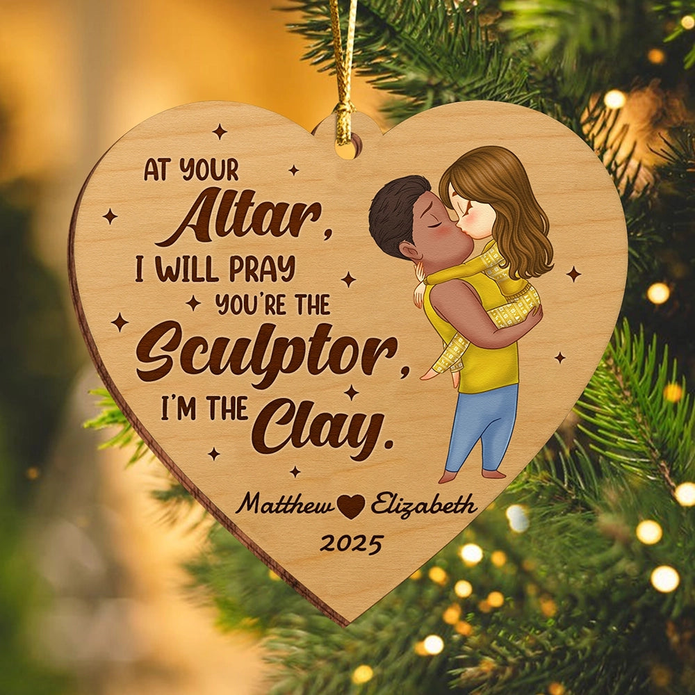 Personalized Double-Sided Wooden Ornament - Romantic Quote Couple Gift-UWOCPD-HN02-TT81web4