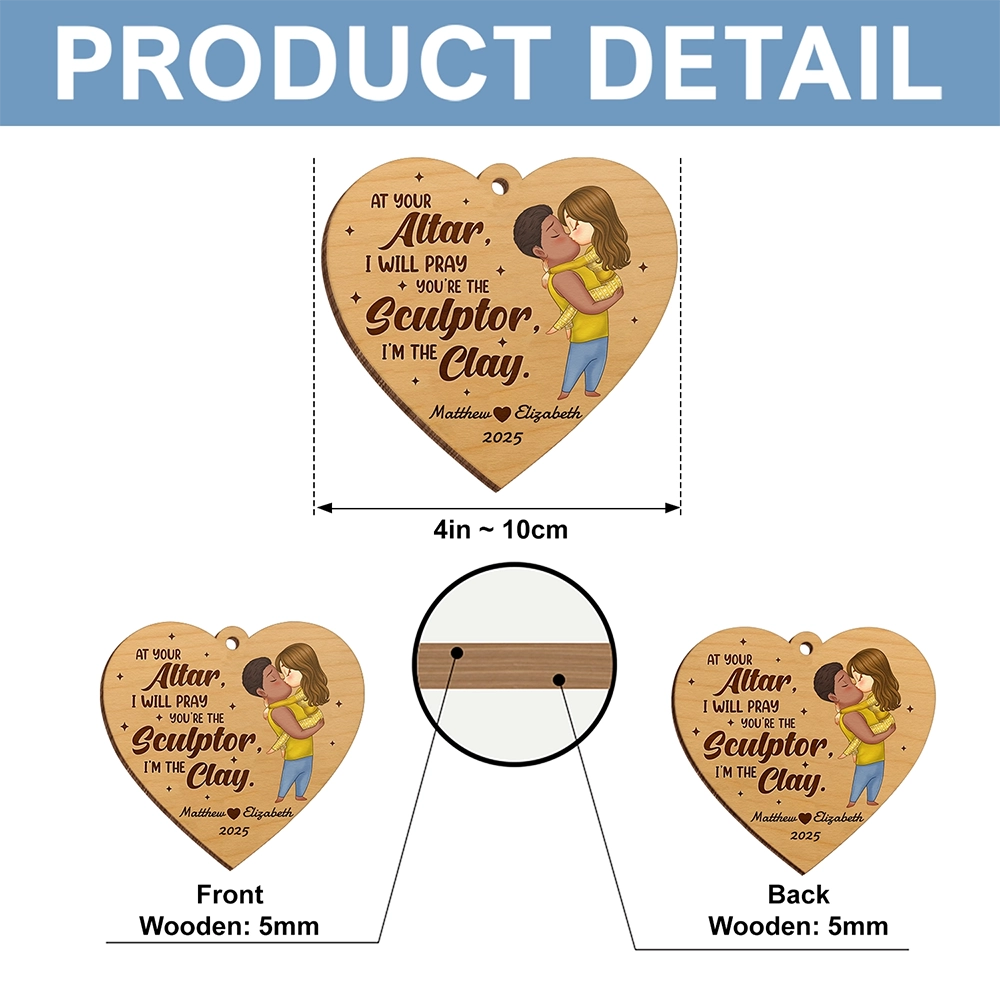 Personalized Double-Sided Wooden Ornament - Romantic Quote Couple Gift-UWOCPD-HN02-TT81web5