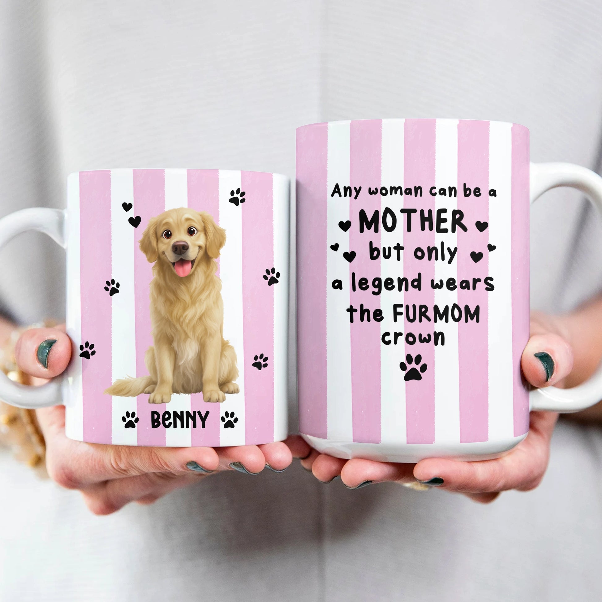 Personalized Fur Mom Mug - Custom Dog Lover Gift-WE-KL36-TT03-web5