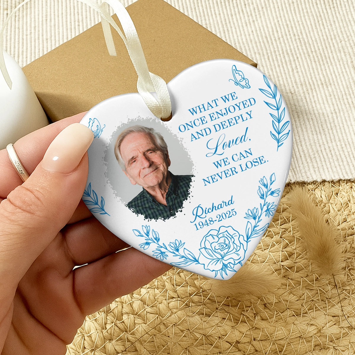 Personalized Memorial Ceramic Ornament - Custom Photo Keepsake-OH-NM37-TT17-WEB2