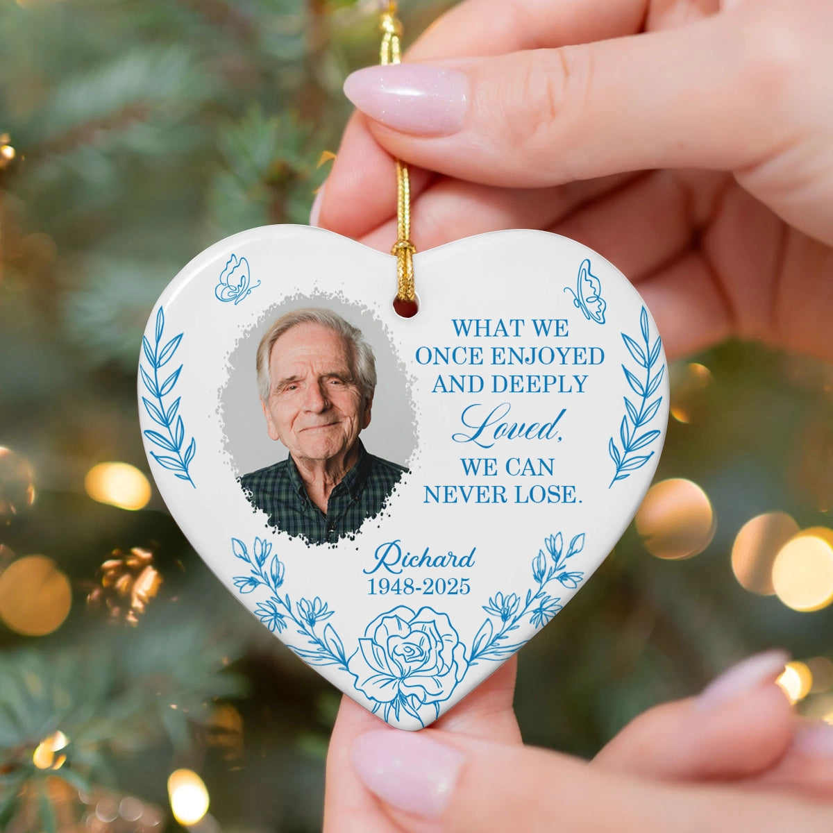 Personalized Memorial Ceramic Ornament - Custom Photo Keepsake-OH-NM37-TT17-WEB6