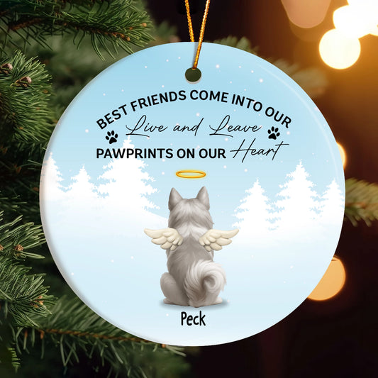 Personalized Pet Memorial Ceramic Ornament - Dog Loss Remembrance Gift-OR-HH11-YV68-web1