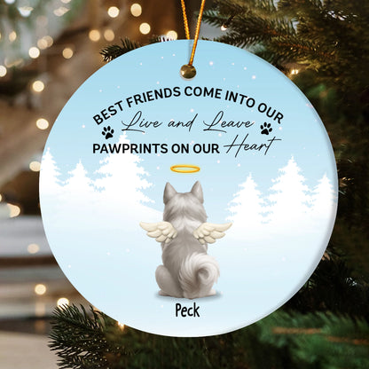 Personalized Pet Memorial Ceramic Ornament - Dog Loss Remembrance Gift-OR-HH11-YV68-web2