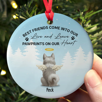 Personalized Pet Memorial Ceramic Ornament - Dog Loss Remembrance Gift-OR-HH11-YV68-web3