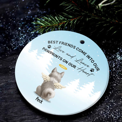 Personalized Pet Memorial Ceramic Ornament - Dog Loss Remembrance Gift-OR-HH11-YV68-web4