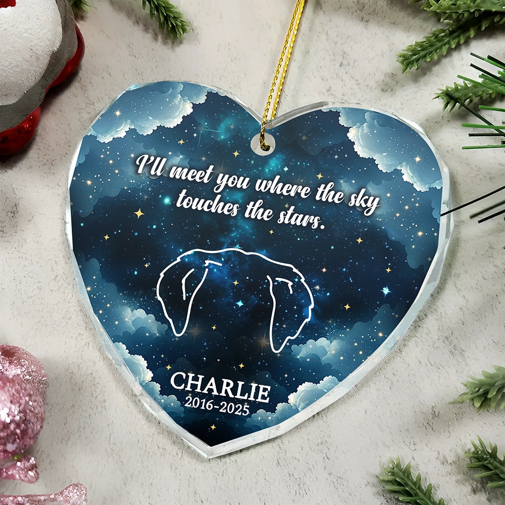 Personalized Pet Memorial Glass Ornament – Custom Heart Keepsake For Pet Lover5