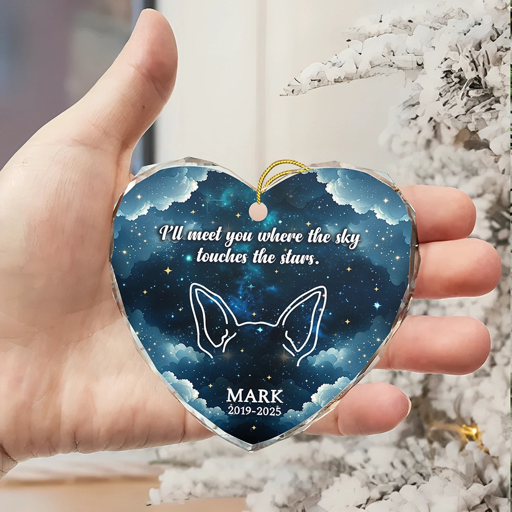 Personalized Pet Memorial Glass Ornament – Custom Heart Keepsake For Pet Lovers-web2