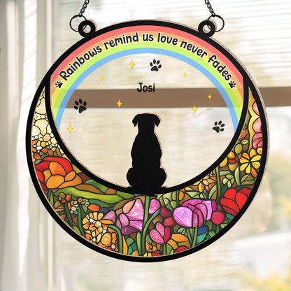 Personalized Pet Memorial Suncatcher - Acrylic & Wood Window Hanging Ornament-SA-HH06-YV57-web1