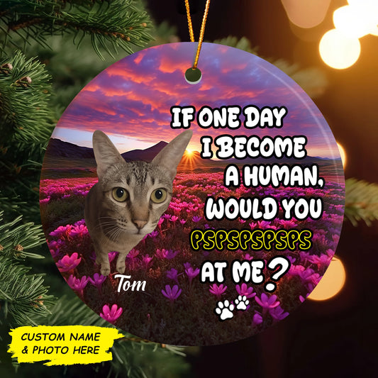 Personalized Pet Photo Ceramic Ornament  For Pet Lovers-MK_Web1