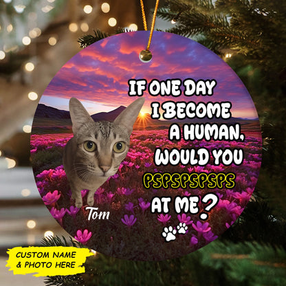 Personalized Pet Photo Ceramic Ornament  For Pet Lovers-MK_Web2