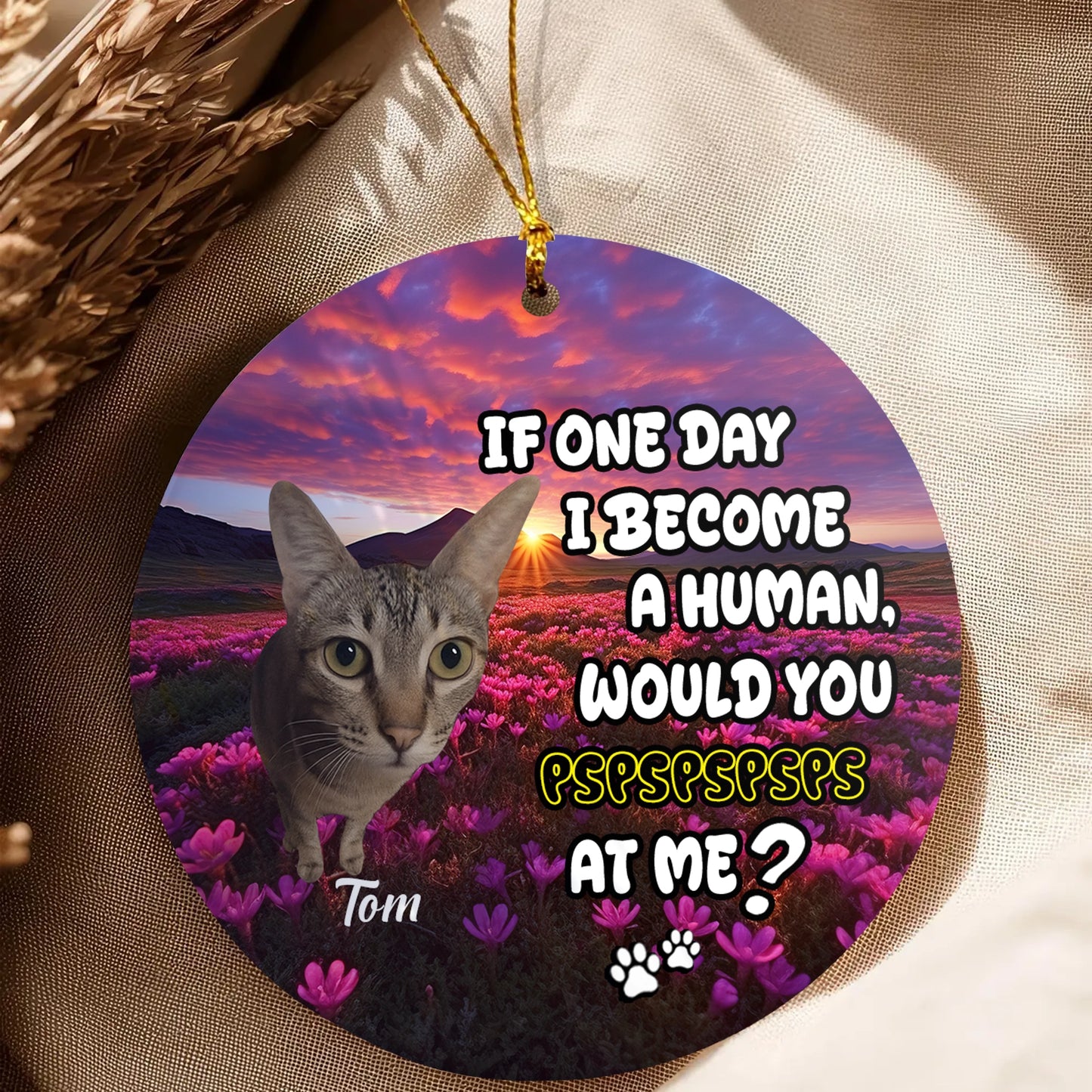 Personalized Pet Photo Ceramic Ornament  For Pet Lovers-MK_Web3