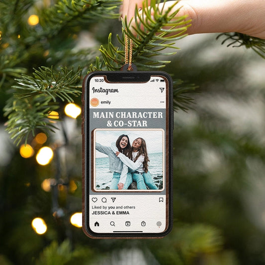 Personalized Social Media Ornament - Custom 2-Layer Christmas Keepsake Gift-web1