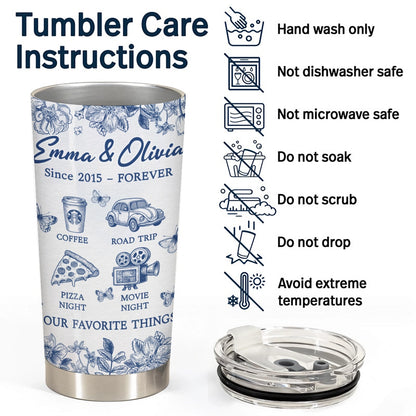 Personalized Tumbler for Best Friends - Our Favorite Things - Meaningful Gift TU-HN44-web6