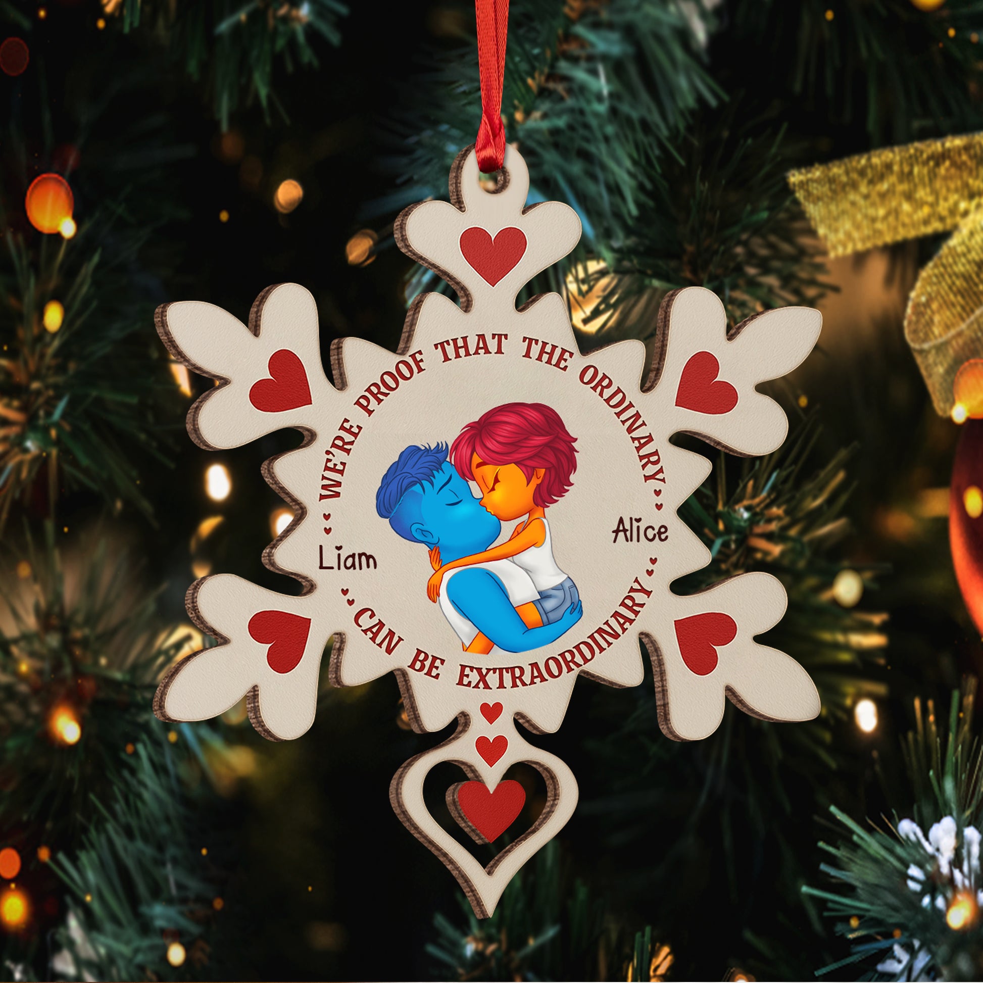 Personalized Wooden Ornament - We’re Proof That The Ordinary Can Be Extraordinary 1