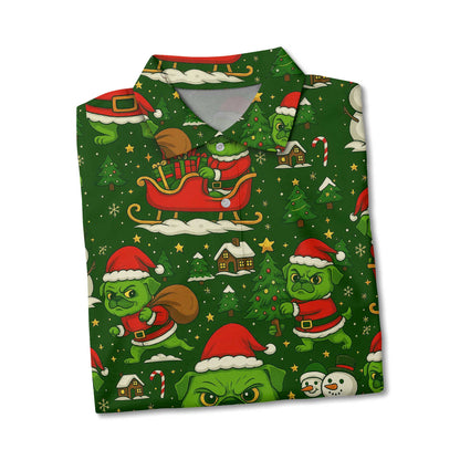 Pugrinch Pattern Shirts, Funny Christmas Pug Shirt, Grinch Pug Hoodie For Pet Lover