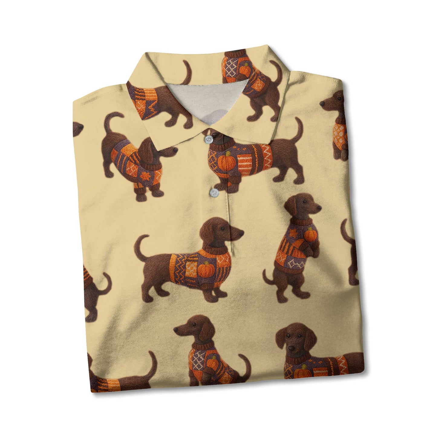 Pattern Dachshund Shirt With Pumpkin Sweater Design, Dachshund Halloween Shirt, Christmas Dachshund Shirt