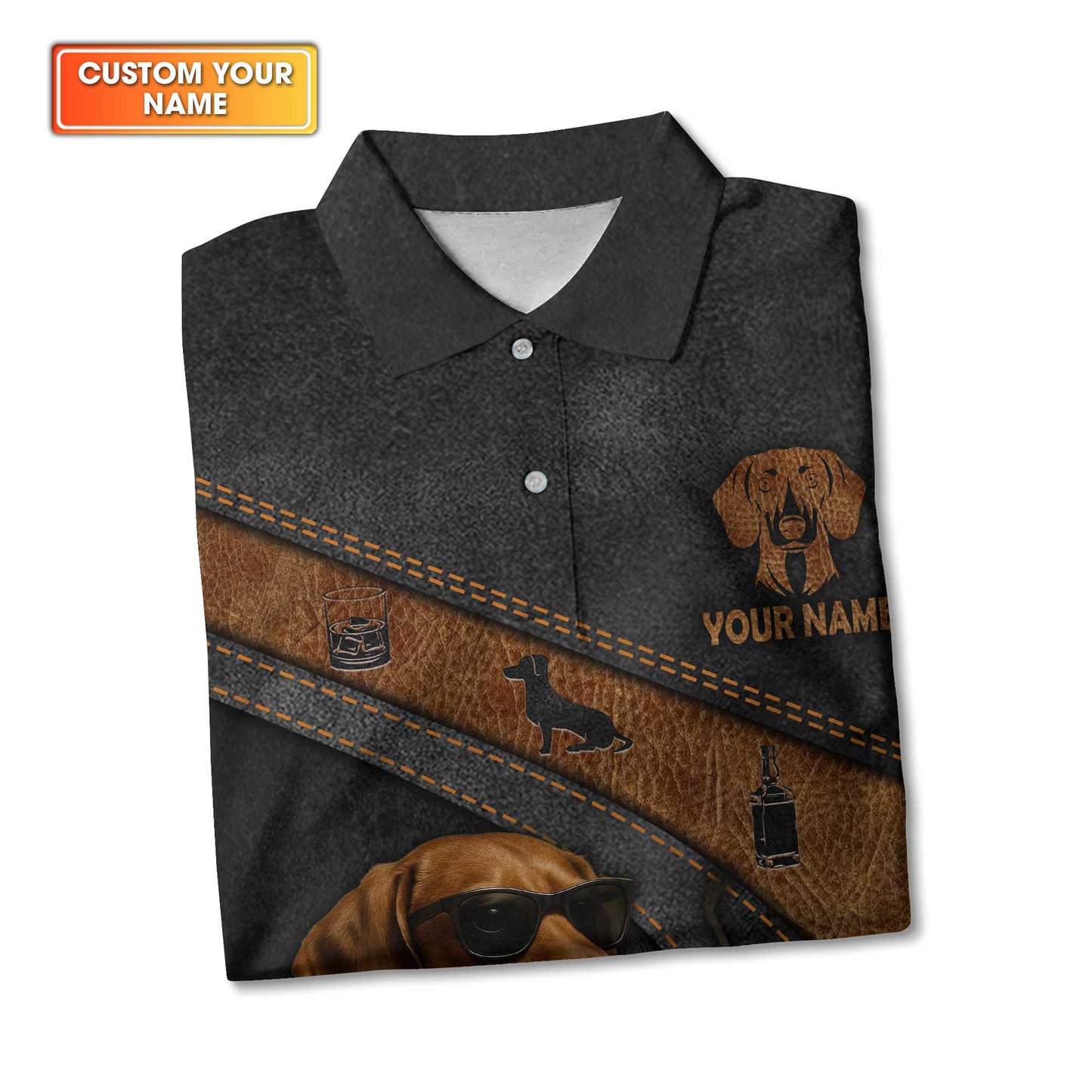 Custom Name Whiskey Dachshund Design, Dachshund T Shirt, Wiener Dog Shirts