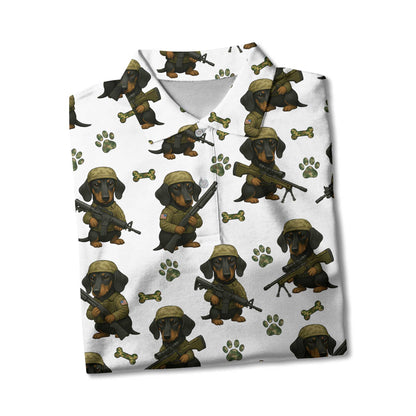 Military Dachshund Soldier T Shirt, Funny Army Dog Pattern, Dachshund T Shirt, Wiener Dog T Shirt