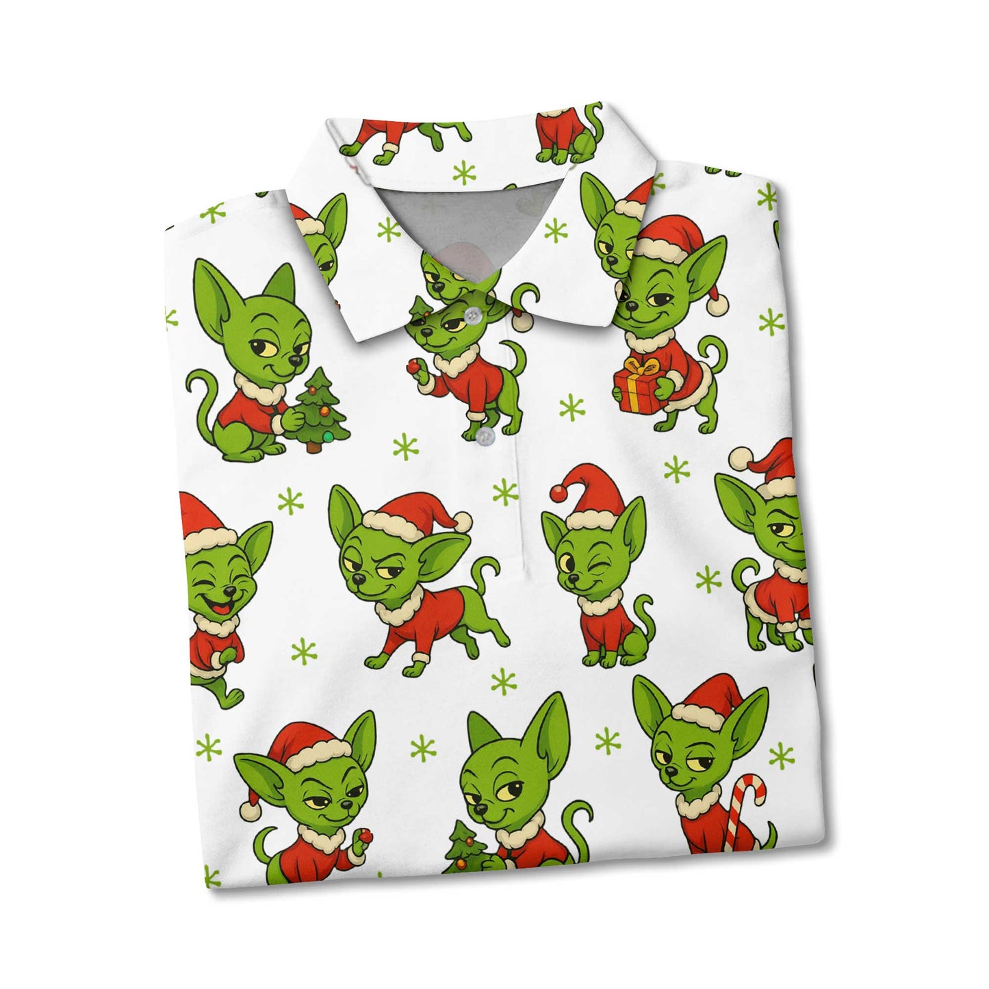 Funny Green Chihuahua Christmas Hoodie, Xmas Dog Pattern Shirt, Chihuahua Shirt For Dog Lovers