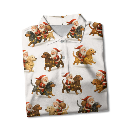 Santa Riding Cute  Dachshund Holiday Tee, Dachshund T Shirt, Wiener Dog T Shirt