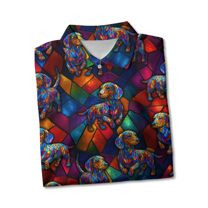 Vibrant Mosaic Dachshund Shirt, Colorful Glass Art Dog Design, Dachshund T Shirt, Wiener Dog T Shirt