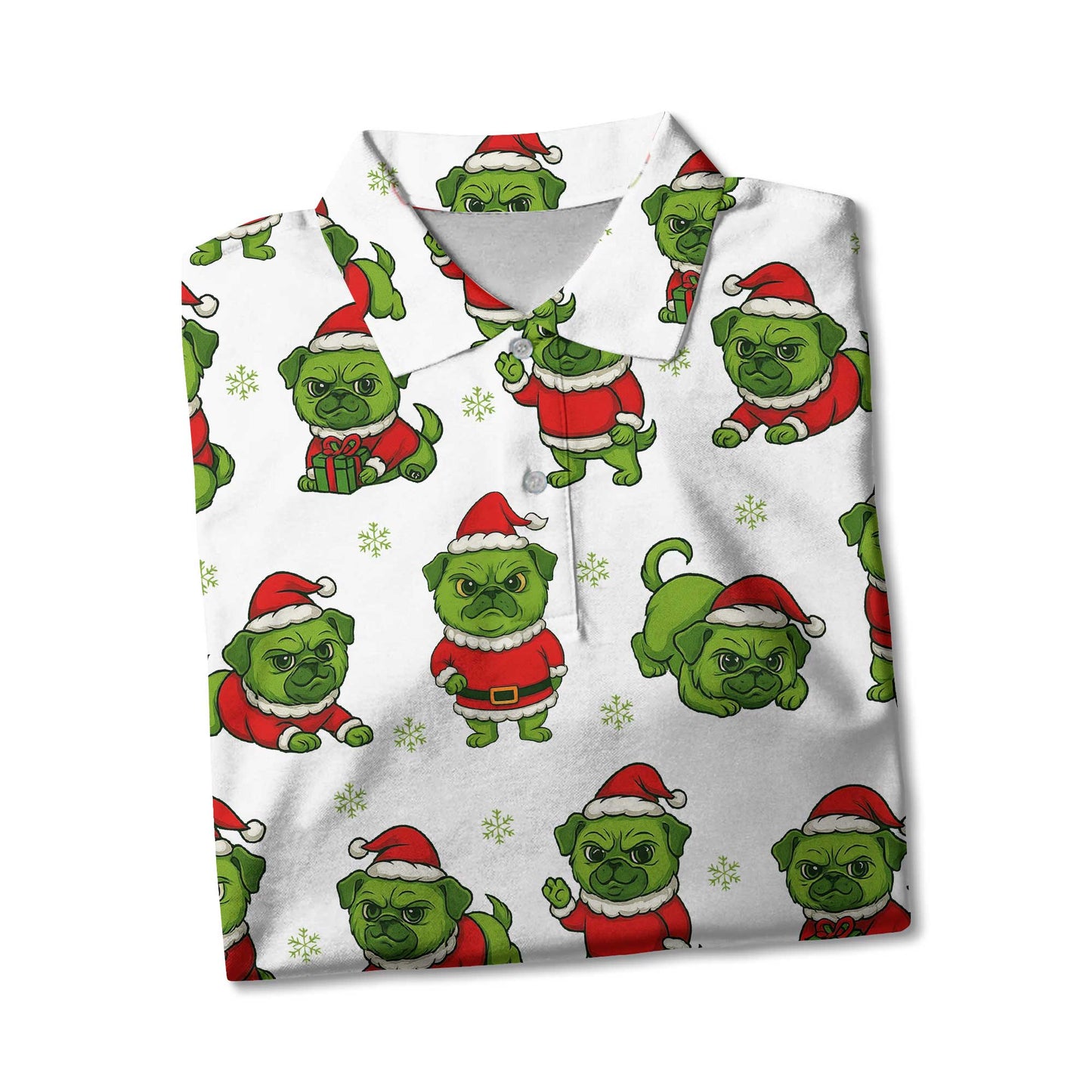 Grinch Pug Christmas White Hoodie, Funny Pug Shirt,  Pugrinch Pattern Shirts