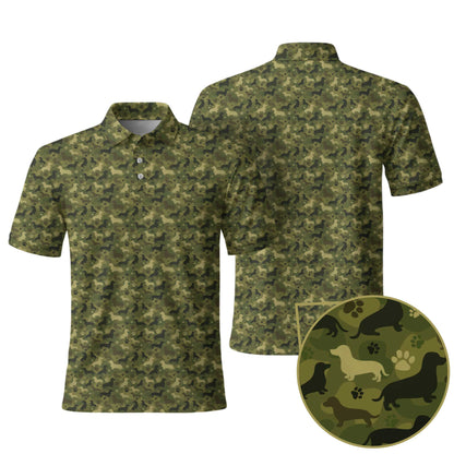 Green Camo Dog Silhouette Pattern Bomber Jacket, Shirts For Dachshunds, Dachshund Sweatshirt