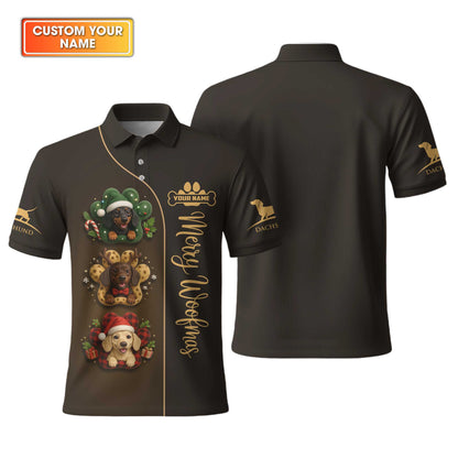 I Merry Woofmas Cute Dachshund Trio Hoodie, Dachshund Shirt, Wiener Dog T Shirt