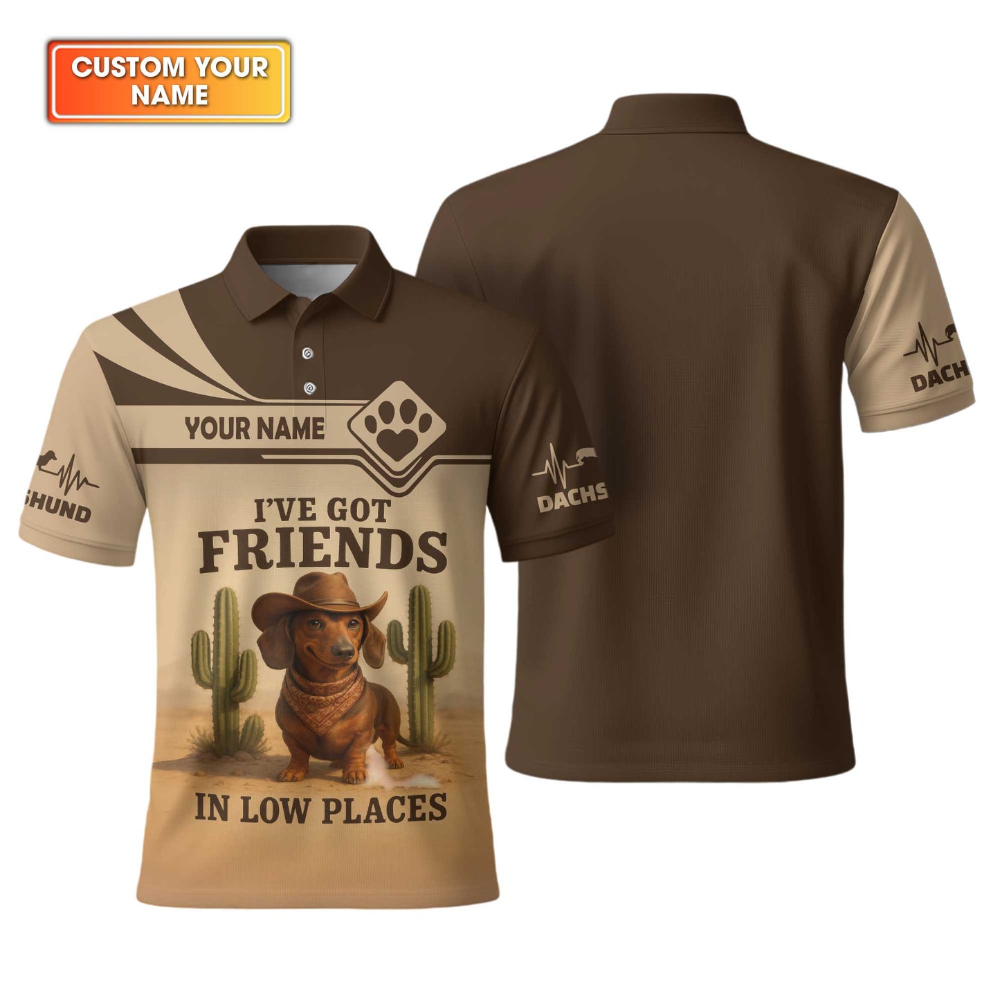I've Got Friends In Low Places Shirt, Personalized Name Wiener Dog T Shirt, Dachshund Sweatshirt