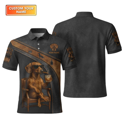 Custom Name Whiskey Dachshund Design, Dachshund T Shirt, Wiener Dog Shirts