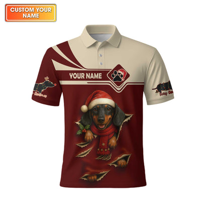 Festive Dachshund Breakthrough Hoodie, Personalized Dachshund Shirt, Wiener Dog T Shirt