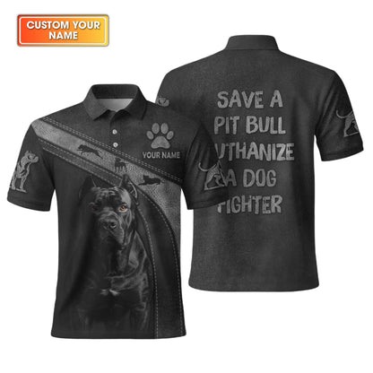 Save A Pit Bull Euthanize A Dog Fighter Shirt, Pit Bull T Shirt, Funny Cool Pit Bull Shirt