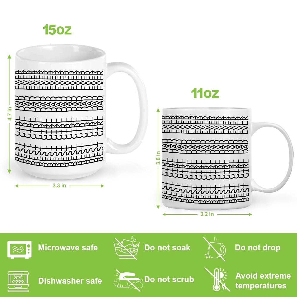 Best Girl Dad Ever - Funny Hidden Message - White Glossy Mug