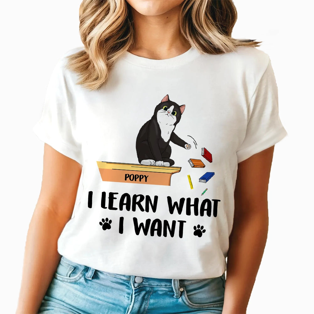 Funny Force To Go To School - Sassy Cat Back To School - Personalized 100% Organic T-Shirt