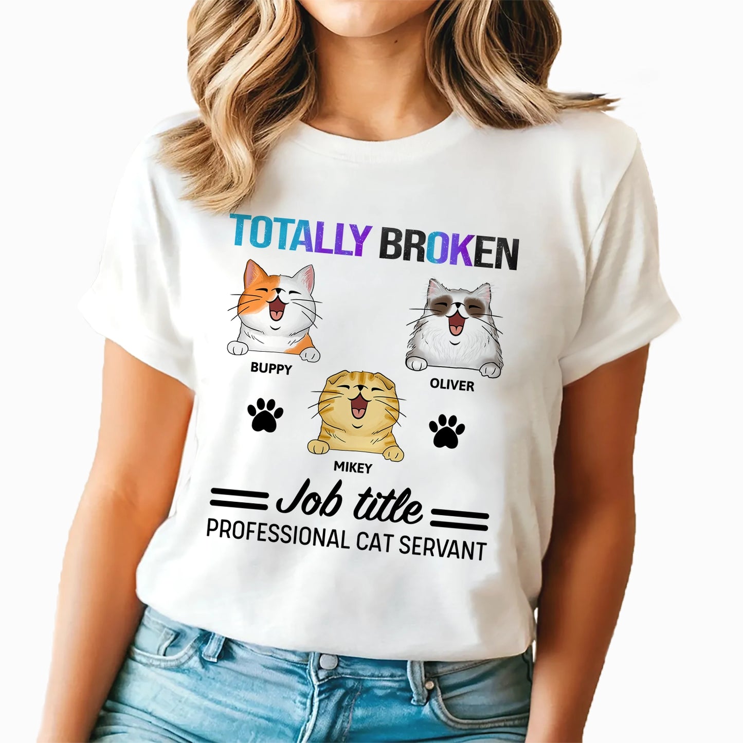 Broken Cat Servant - Personalized 100% Organic T-Shirt