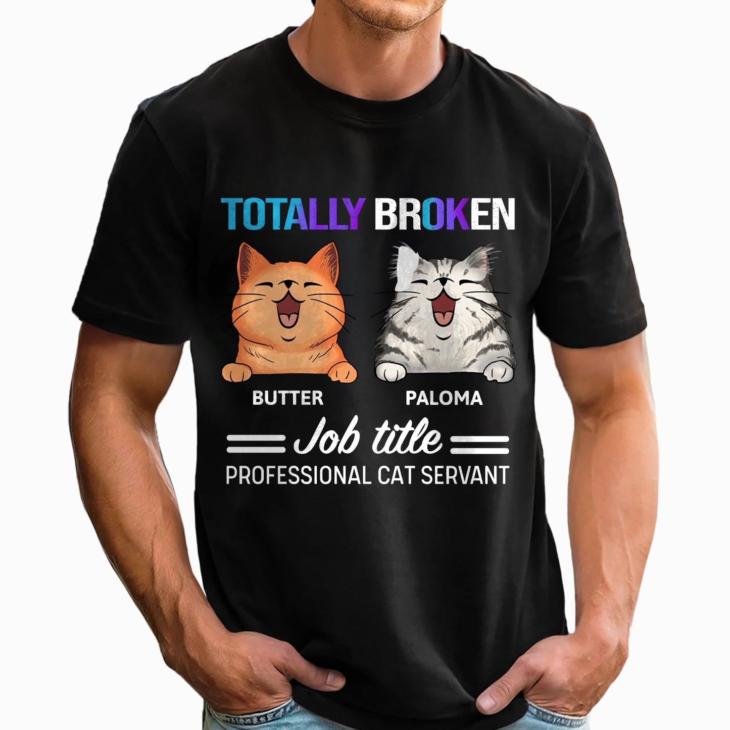 Broken Cat Servant - Personalized 100% Organic T-Shirt