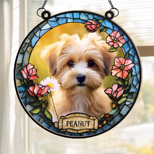 Pet Memorial - Personalized Window Hanging Suncatcher Ornament