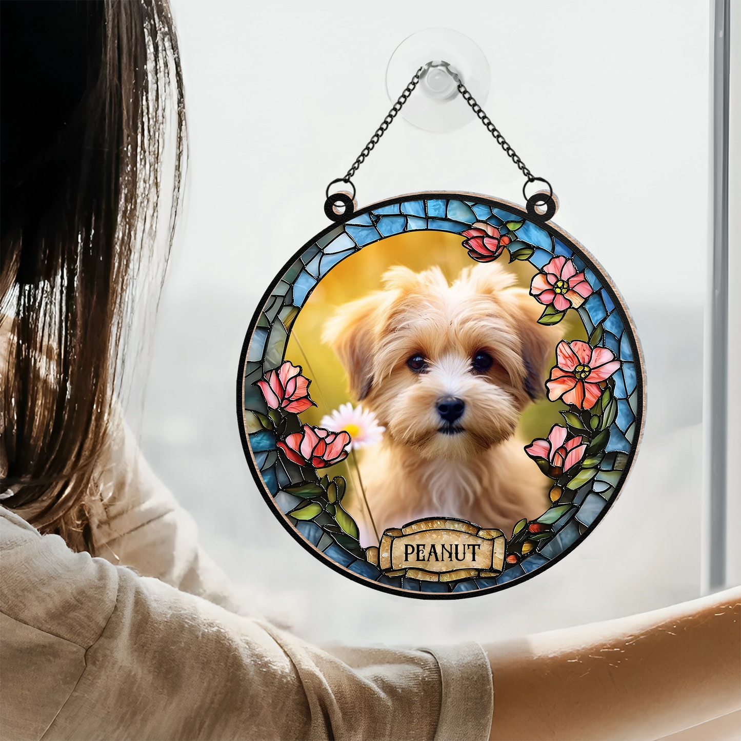 Pet Memorial - Personalized Window Hanging Suncatcher Ornament