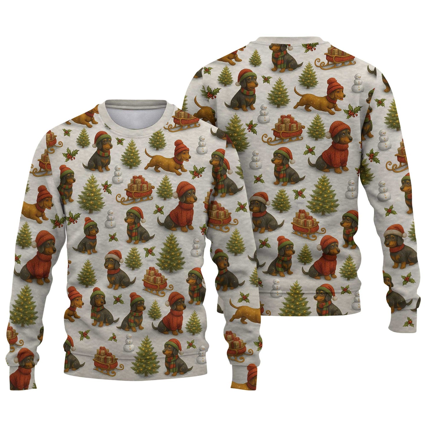 Christmas Dachshund Shirt, Weenie Dog Shirts, Winter Holiday Dog Sweater Design
