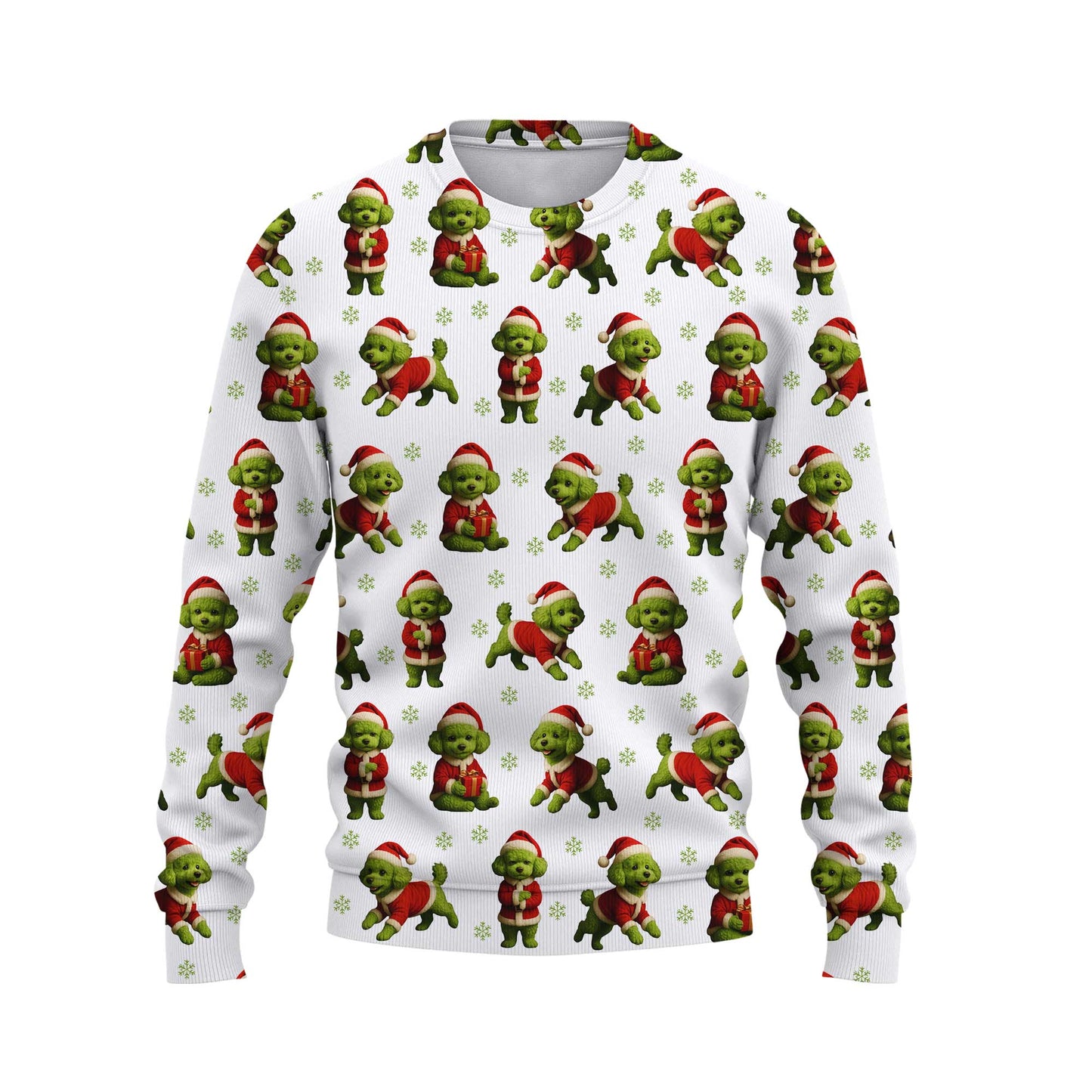 Funny Poodle Pattern Hoodie For Christmas Season, Xmas Poodle Shirt, Poodle Sweater For Dog Lover